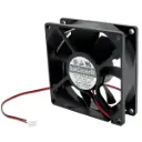 Ventilador Sanyo Denki SanCooler80 9A0824S402 24V DC 0.1A 2.4W 80 mm x 80 mm x 25 mm Conector Blanco 2 Cables 2 Pines