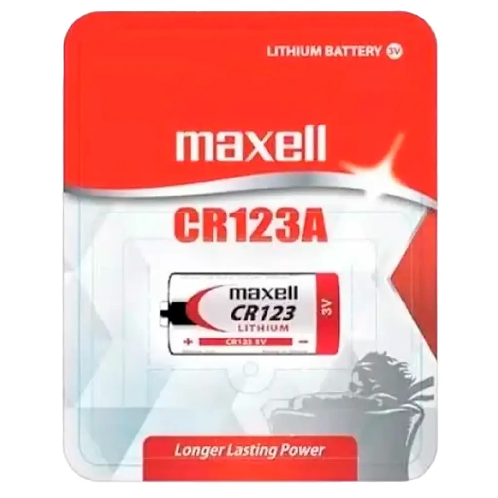 Pila Batería Maxell CR123A 3V Litio