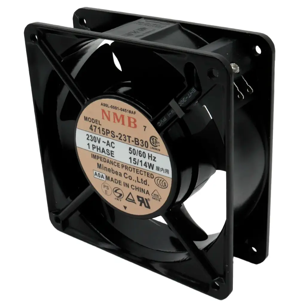 Ventilador NMB 4715PS-23T-B30 A0A A90L-0001-0451#AF 230V AC 50/60Hz 15/14W 1 Fase 120 mm x 120 mm x 39 mm 2 Pines