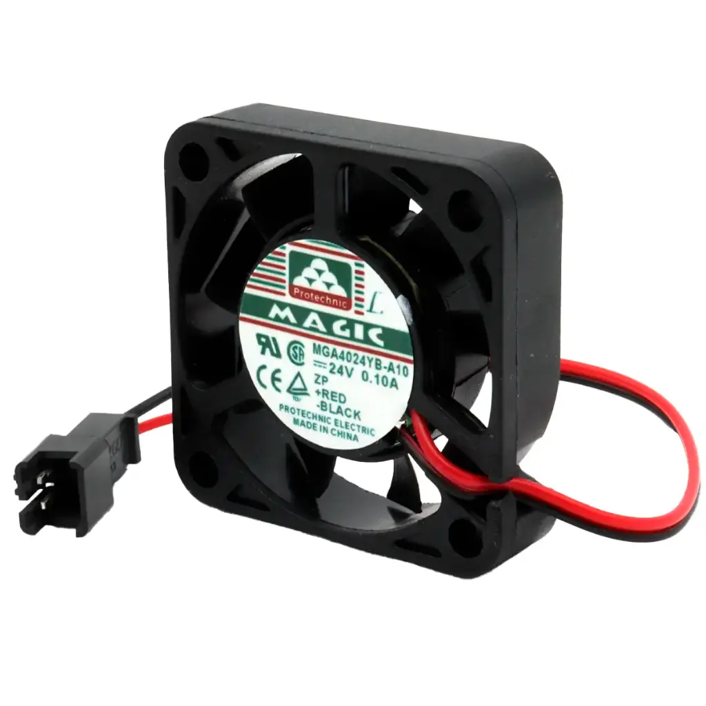 Ventilador Protechnic Magic MGA4024YB-A10 24V 0.10A 2.4W 40 mm x 40 mm x 10 mm Conector Negro 2 Cables
