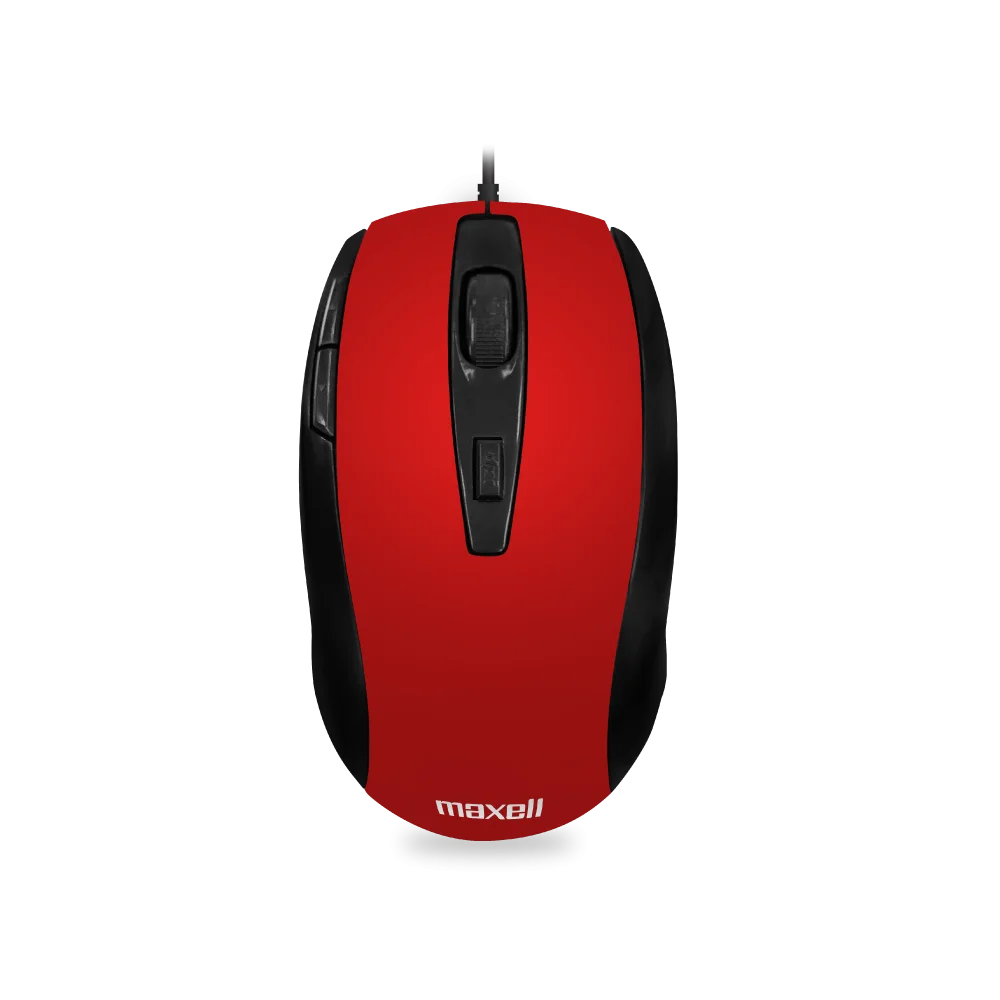 Mouse Ratón Óptico Maxell MOWR-105 5 Botones Rojo