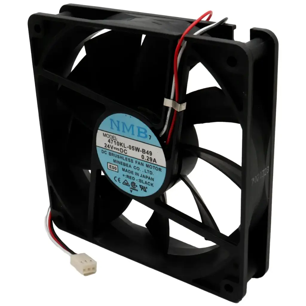 Ventilador NMB 4710KL-05W-B49 E00 24V DC 0.29A 6.96W 120 mm x 120 mm x 26 mm Conector Blanco 3 Pines 3 Cables