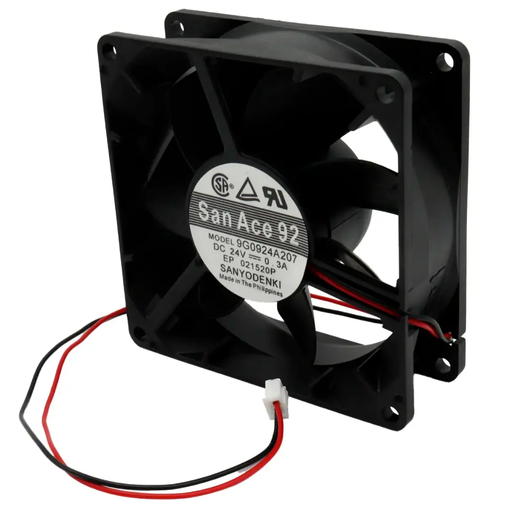 Ventilador Sanyo Denki SanAce92 9G0924A207 24V DC 0.3A 7.2W 92 mm x 92 mm x 32 mm Conector Blanco 2 Pines 2 Cables