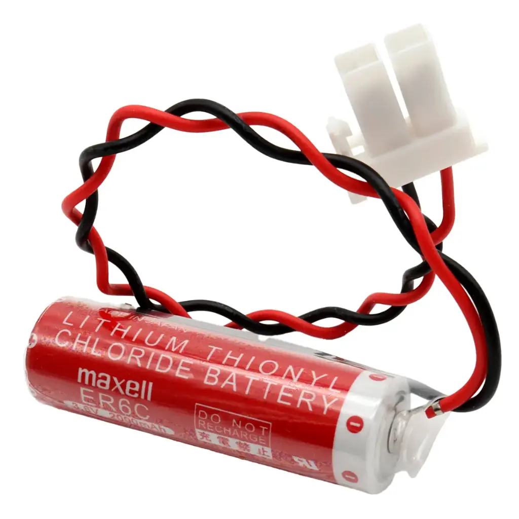 Pila Batería Maxell ER6C 3.6V 2000mAh Conector Blanco 2 Pines Grande