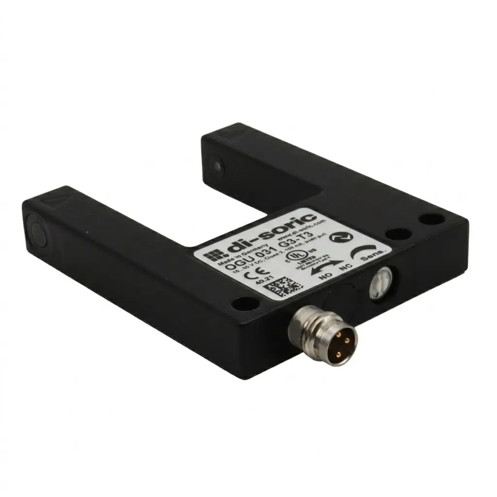 Sensor Fotoeléctrico Barrera de Luz Tenedor Di-Soric OGU 031 G3-T3 10 - 30V DC 100mA 30mm