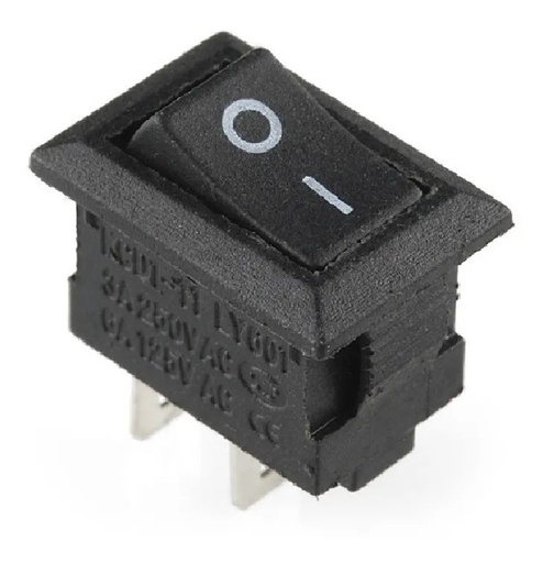 [122] Botones Interruptores Mini Rocker Switch ON/OFF 2 Patas (Pequeño)
