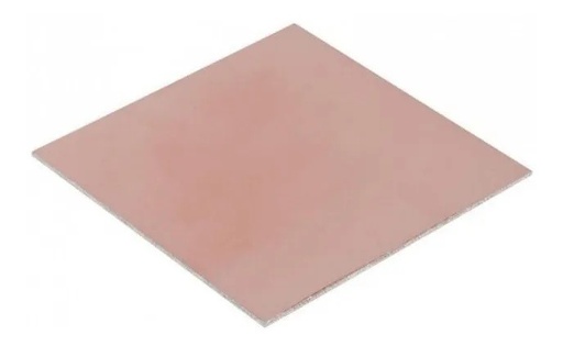 [206] Placa Fenólica Doble Cara 10x10 Cm De Cobre Y Baquelita