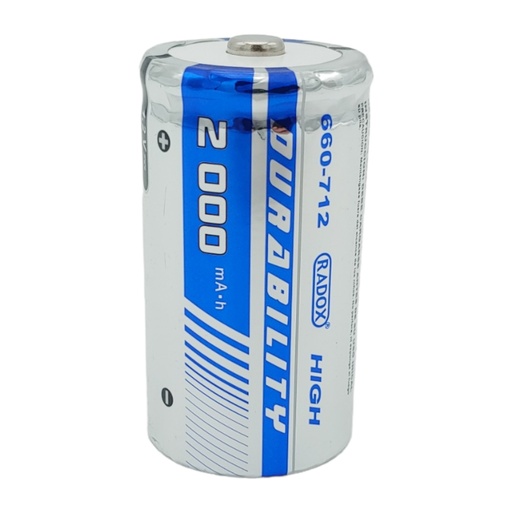 [281] Pila Batería Radox 1.2V 2000mAh Tipo D Recargable
