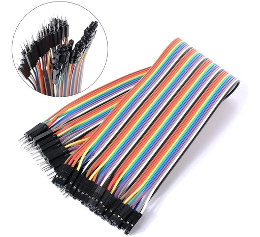 [399] Cables Dupont Jumpers M/H 30cm Arduino Paquete De 40 Pzas