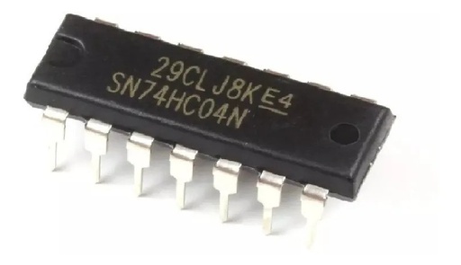 [556] Circuito Integrado Compuertas Lógicas 6 Compuertas NOT 74HC04N 74HC04 7404