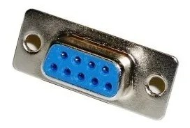 [567] Puerto Serie DB9 Hembra Con Soldadura Aislante Azul Para Soldar Cable