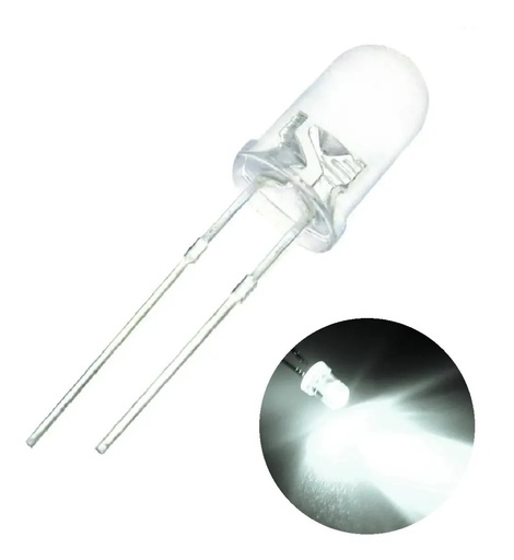 [665] LED Blanco Ultrabrillante 5mm