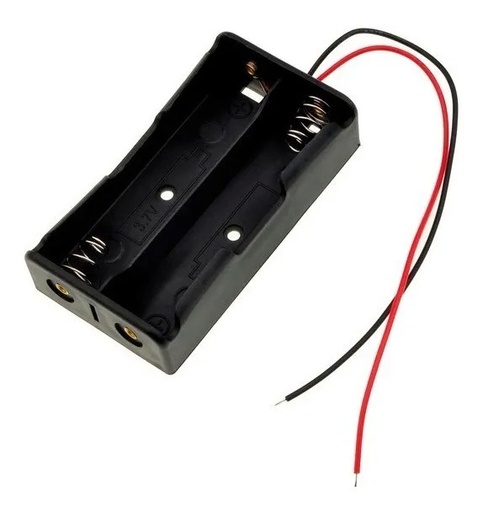 [1616] Portapila Soporte Sujetador Rígido 2 Baterías 18650 Li-ion Ion De Litio Sin Plug
