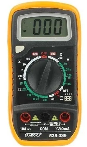 [1653] Multímetro Digital Profesional Con Memoria Termopar Medición De Temperatura Protector De Golpes