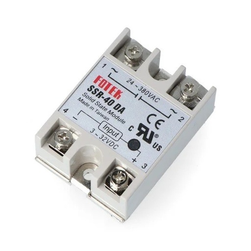 [1665] Relevador De Estado Sólido SSR-40-DA AC 24V A 380V 40A