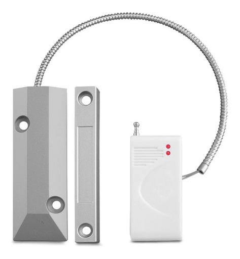[1858] Sensor Magnético Inalámbrico Alarma Cortina Metálica Negocio