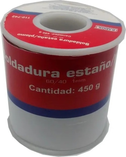 [1917] SOLDADURA ESTAÑO/PLOMO 60/40 1mm 450g