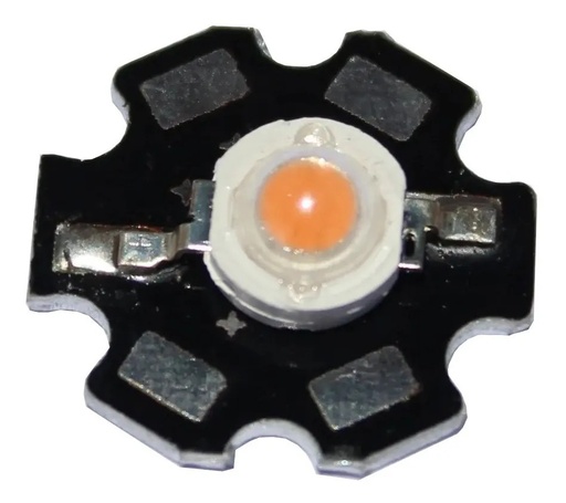 [1965] LED SMD 3W Espectro Completo Full Spectrum Grow Con Disipador Para Acuario Plantado Hidroponia Pecera