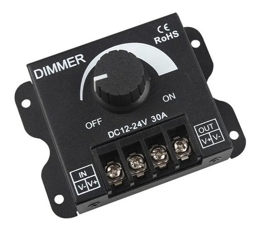[2300] Dimmer DC12V-24V 30A Control Tiras de Led Foco Perilla
