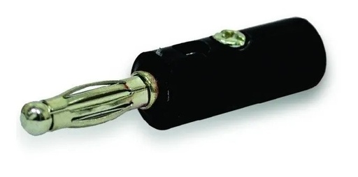[2357] Conector Plug Tipo Banana Macho Negro