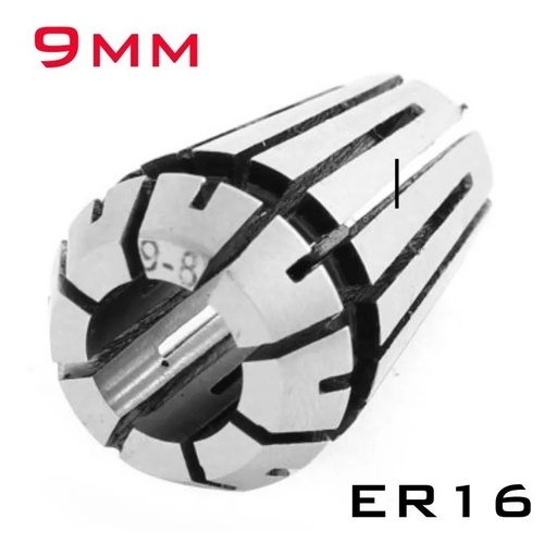 [2473] Mordaza Para Motor Spindle Motor ER16 9mm CNC Chuck Collet