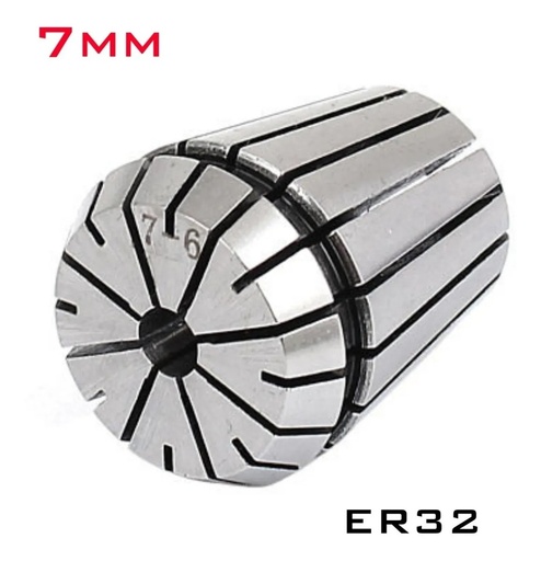 [2490] Mordaza Para Motor Spindle Motor ER32 7mm CNC Chuck Collet