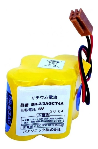 [2566] Pila Batería Panasonic BR-2/3AGCT4A 6V 2900mAh Conector Marrón CNC