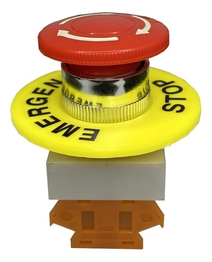 [2591] Botón Paro De Emergencia Rotatorio 660V 10A Lay7 (Bcy090) Lay37 NA-NC