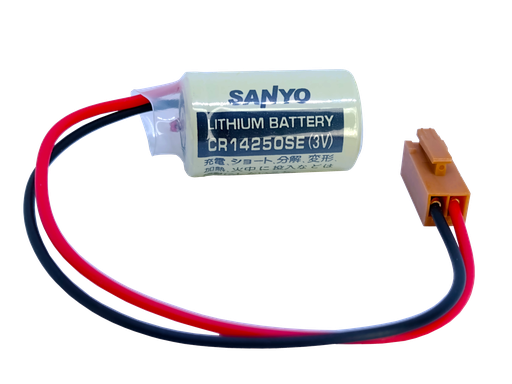 [2833] Pila Batería Sanyo 14250 CR14250SE 3V 850mAh Conector Marrón JST