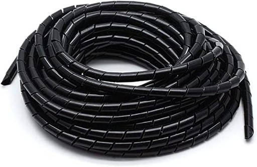 [2893] Sujetador Organizador Cables Espiral 8mm x 10m Negro