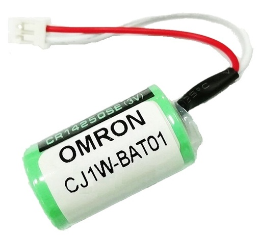 [2895] Pila Batería Omron / Sanyo CJ1W-BAT01 14250 CR14250SE 3V 850mAh Conector Blanco PLC
