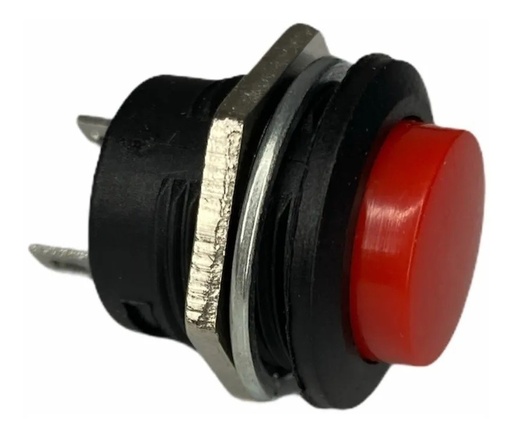 [2942] 100 Botones Pulsadores Push Button On 2 Pines Na Mediano ROJO Plastico