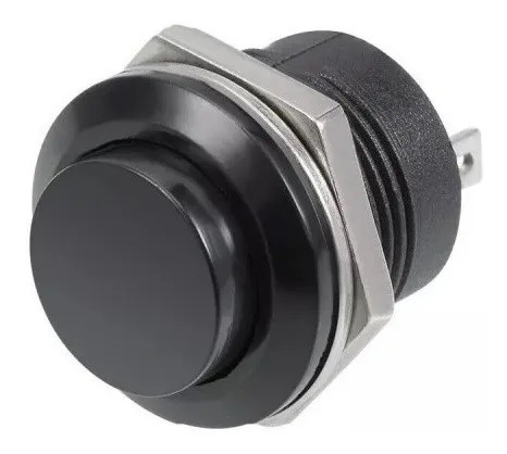 [2945] 100 Botones Pulsadores Push Button On 2 Pines Na Mediano NEGRO Plastico