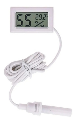 [2958] Mini Termómetro Digital LCD higrómetro Sensor de temperatura Blanco