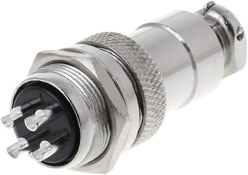 [2963] Conector Terminal De Aviación GX16 4 Pines Metal Circular Cnc (Cable-Pared)