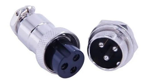 [2967] Conector Terminal De Aviación GX20 3 Pines Metal Circular Cnc (Cable-Pared)