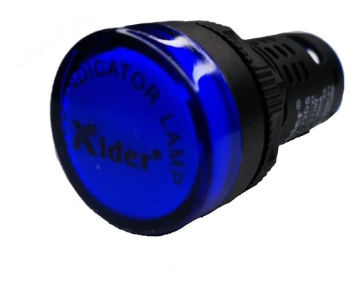 [3008] Lampara Indicadora Luz Piloto 220V AC AZUL Empotrable 22mm