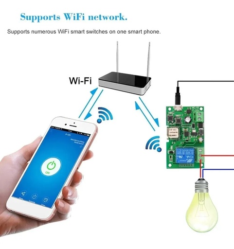[3068] Módulo Relé WiFi switch inalámbrico App Ewelink DC5V 1ch