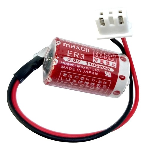[3131] Pila Batería Maxell ER3 PM-20BL 3.6V 1100mAh Conector Blanco 3 Pines