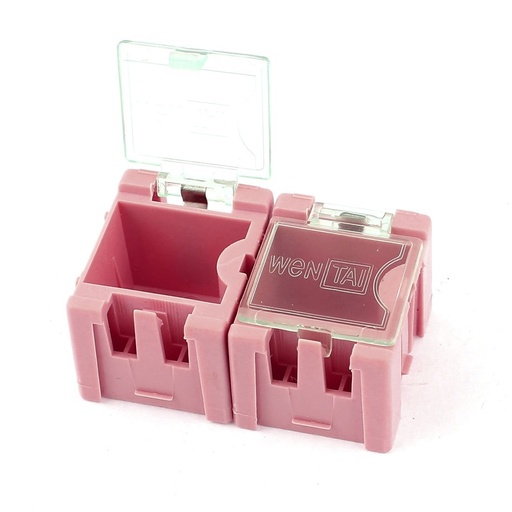 [3200] Caja Plástica Organizadora para componentes SMD SMT Rosa