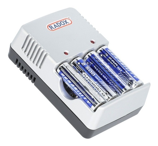 [3205] Cargador para Pilas Recargables AAA AA 9V Radox Modelo: 660-167
