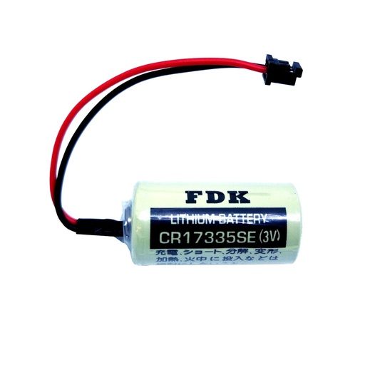[3226] Pila Batería De Litio FDK FUJI Q6BAT 17335 CR17335SE 3V 1800mAh Conector Negro Reemplazo de PLC Mitsubishi