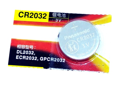 [3235] Pila Batería Panasonic 2032 CR2032 3V 225mAh De Litio Tipo Botón