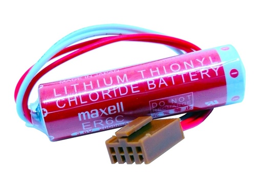 [3250] Pila Batería Maxell ER6C 3.6V 2000mAh Conector Marrón Para Mitsubishi Fx F2-40bl