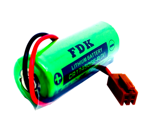 [3253] Pila Batería FDK FUJI 17450 CR17450SE-R A98L-0031-0012 3.0V  2500mAh Conector Marrón Con Resistencia