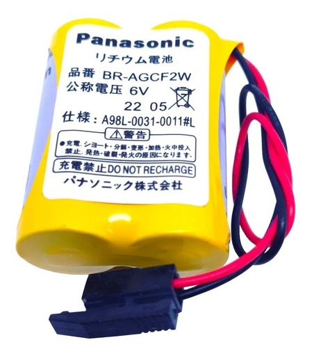 [3333] Pila Batería Panasonic BR-AGCF2W A98L-0031-0011/L A06B-6093-K001 6V 2200mAh Conector Negro