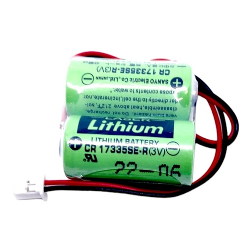 [3395] Pila Batería Sanyo BAT6V1 17335 2CR17335SE-R 3V Conector Blanco.