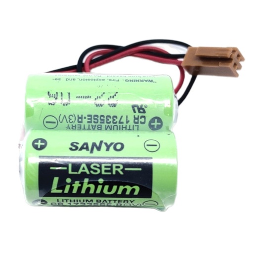 [3397] Pila Batería Sanyo BAT6V1 17335 2CR17335SE-R 3V Conector Marrón