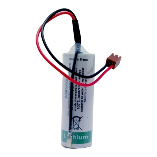 [3404] Pila Batería Saft 17500 LS17500 3.6V 3600mAh Conector Marrón Chico