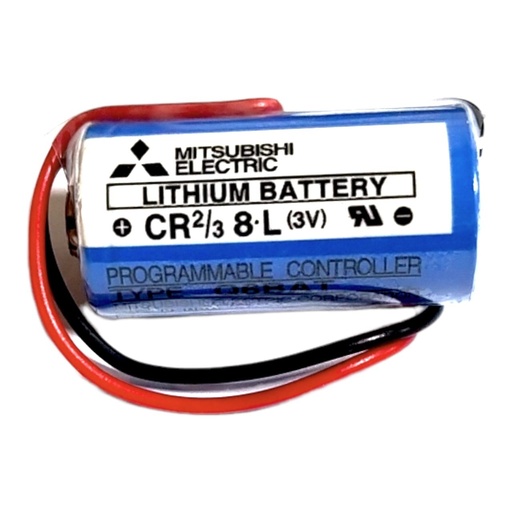[3421] Pila Batería De Litio MITSUBISHI Q6BAT CR2/3/8.L 17335 CR17335SE-R 3V 1700mAh Conector Negro Chico (Japón)